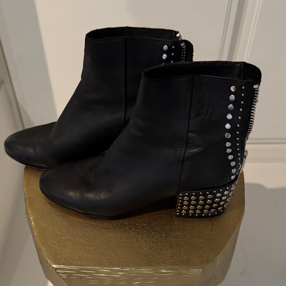 Dolce Vita Black Studded Ankle Booties